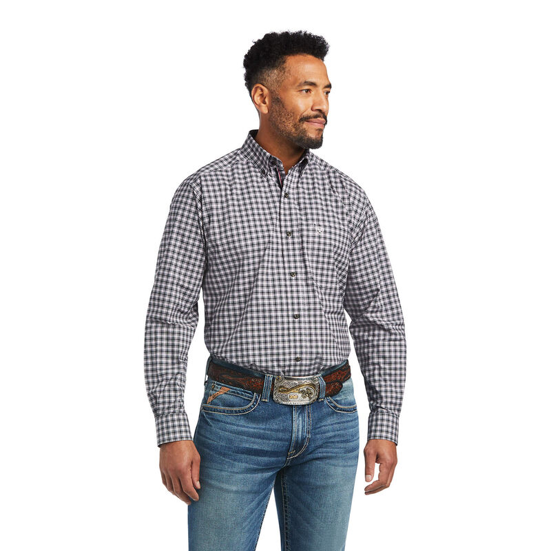 Ariat Hemden Herren - Pro Series Michael Stretch Classic Fit Schwarz/Weiß ( OPXEI-7490 )